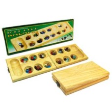 Kalaha Holz natur faltbar Glassteine 45x14cm.