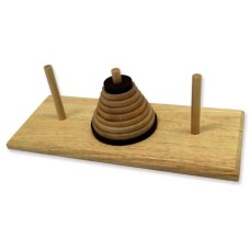 Turm von Hanoii Holz natur/br.9 Ringe HOT
* Lieferzeit unbekannt *