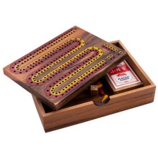 Cribbage set Acacia hout 22x17 cm